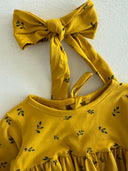 Детское платье и шапочка с натуральным принтом