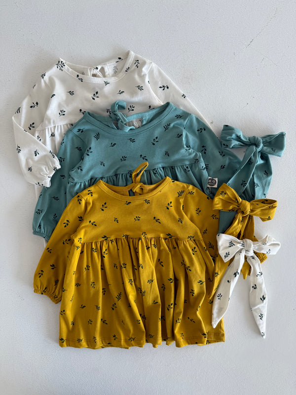Baby Printed Dress & Hair Clip Set | RG321