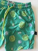 Gemusterte, schnell trocknende Badeshorts für Jugendliche