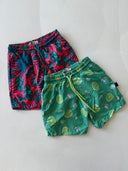 Gemusterte, schnell trocknende Badeshorts für Jugendliche