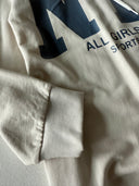 Genç Önü Baskılı Kapüşonlu Arkası Yırtmaçlı Sweat Elbise