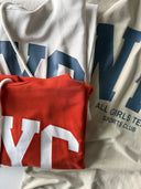 Genç Önü Baskılı Kapüşonlu Arkası Yırtmaçlı Sweat Elbise