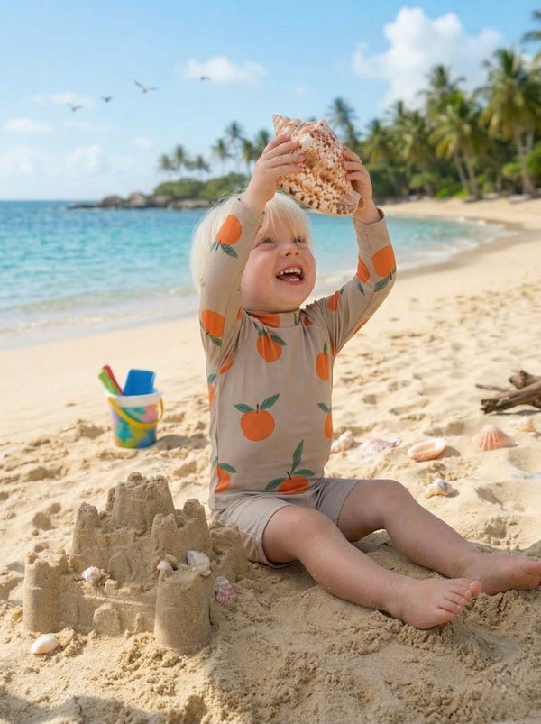 Baby-Badeset mit Langarmshirt & Shorts | 6 Monate–4 Jahre | RG Brand | RG339