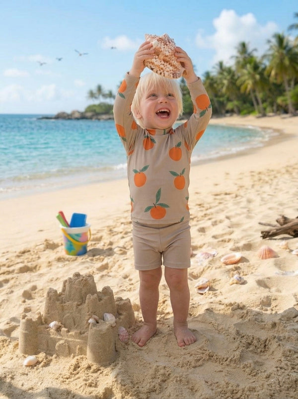Baby-Badeset mit Langarmshirt & Shorts | 6 Monate–4 Jahre | RG Brand | RG339