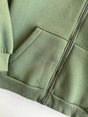 Young 3-thread Hooded Zippered Sweatshirt