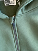 Young 3-thread Hooded Zippered Sweatshirt