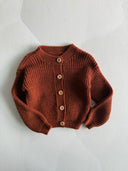Baby Crew Neck Knit Cardigan