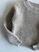 Crew Neck Buttoned Sweater