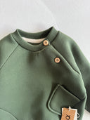 Bebek Cepli Düğmeli Kazak