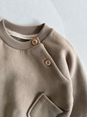 Bebek Cepli Düğmeli Kazak