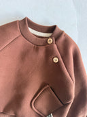 Bebek Cepli Düğmeli Kazak