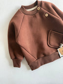 Bebek Cepli Düğmeli Kazak