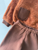 Baby Plush Sweatshirt and Tracksuit with Pockets