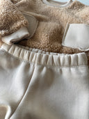 Baby Plush Sweatshirt and Tracksuit with Pockets