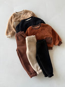 Baby Plush Sweatshirt and Tracksuit with Pockets