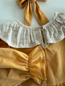 Платье из хлопка с рюшами для девочки – комплект с длинными рукавами и повязкой для волос