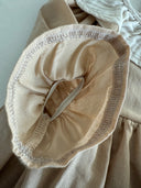 Платье из хлопка с рюшами для девочки – комплект с длинными рукавами и повязкой для волос