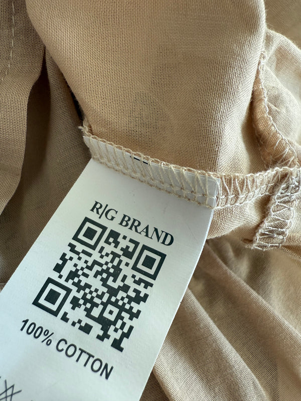 فستان قطني بكشكش وربطة رأس للبنات الرضع | أكمام طويلة | RG Brand | RG363
