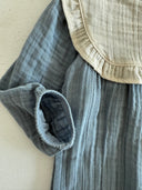 Винтажное платье из муслина для девочки | Комплект из двух предметов с повязкой на голову