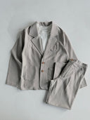 Костюм-тройка для мальчика 9-15 лет, бежевый