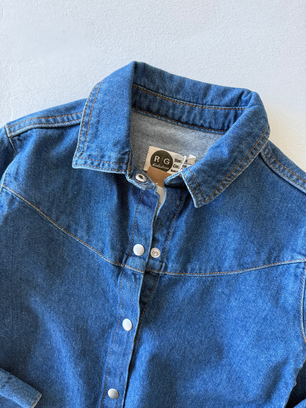 Kız & Erkek Genç Oversize Fit Kot Ceket – Rahat Kalıp, Günlük Stil | RG6062