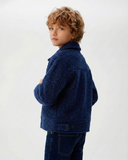 Çocuk Düğme Detaylı Cepli Ceket Kız & Erkek 3–9 Yaş | Pudra, Lacivert | RG1442