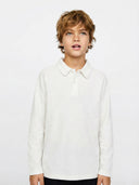 Genç Polo Yaka Uzun Kollu Pamuk Tişört | Günlük Rahat | 9-15 Yaş | RG3411