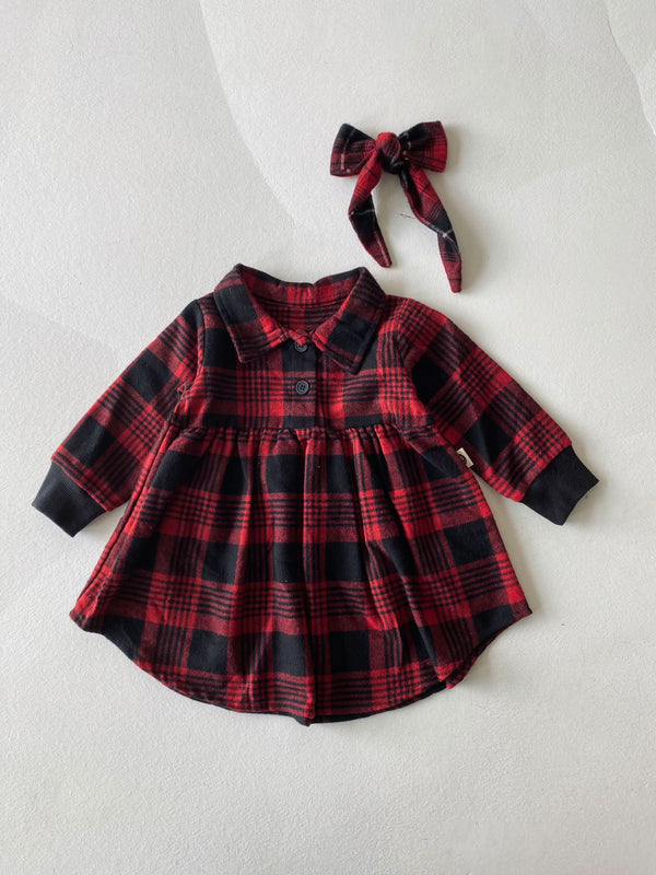 Baby Plaid Dress and Headband | 6 Months–3 Years | RG Brand | RG310