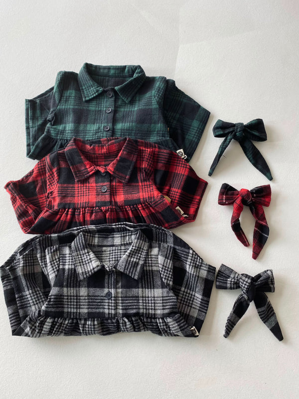 Baby Plaid Dress and Headband | 6 Months–3 Years | RG Brand | RG310