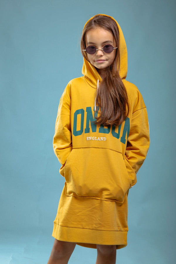 Kız Çocuk Kapüşonlu Sweat Elbise - RG brand