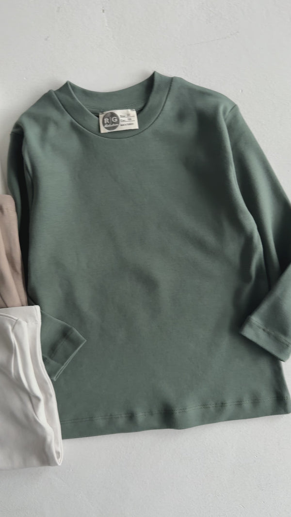 Kız Ve Erkek Çocuk Pamuk Basic Uzun Kollu Tişört | RG Brand | RG1703