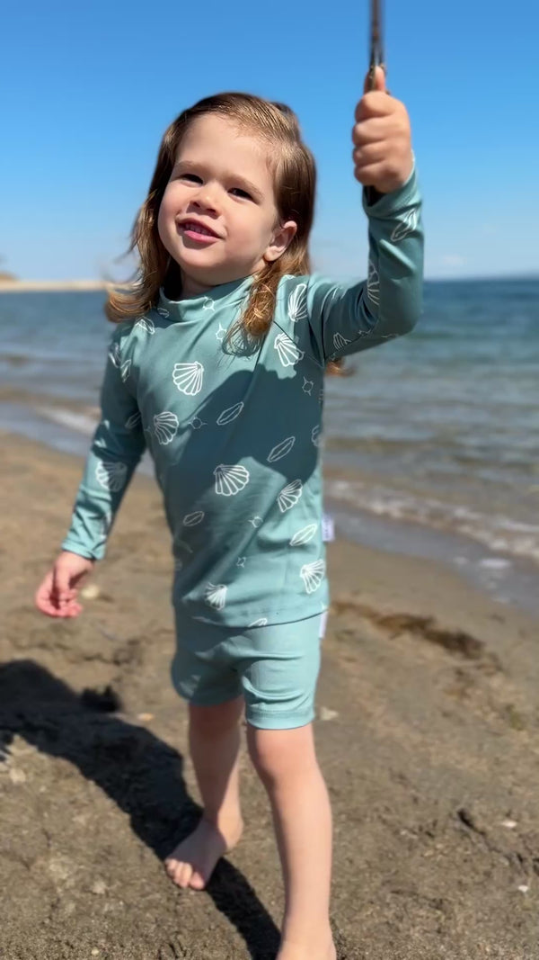 Baby-Badeset mit Langarmshirt & Shorts | 6 Monate–4 Jahre | RG Brand | RG339