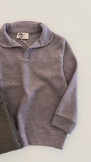 Genç Erkek Çocuk Polo Yaka Selanik Sweat | Old Money | 9–15 Yaş | Bej, Haki, Füme | RG3728