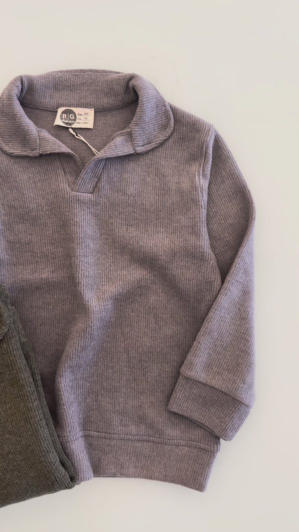 Selanik-Strickpullover mit Polokragen für Jungen | 9–15 Jahre | Beige, Khaki, Anthrazit | RG3728