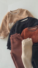 Baby Plush Sweatshirt and Tracksuit with Pockets