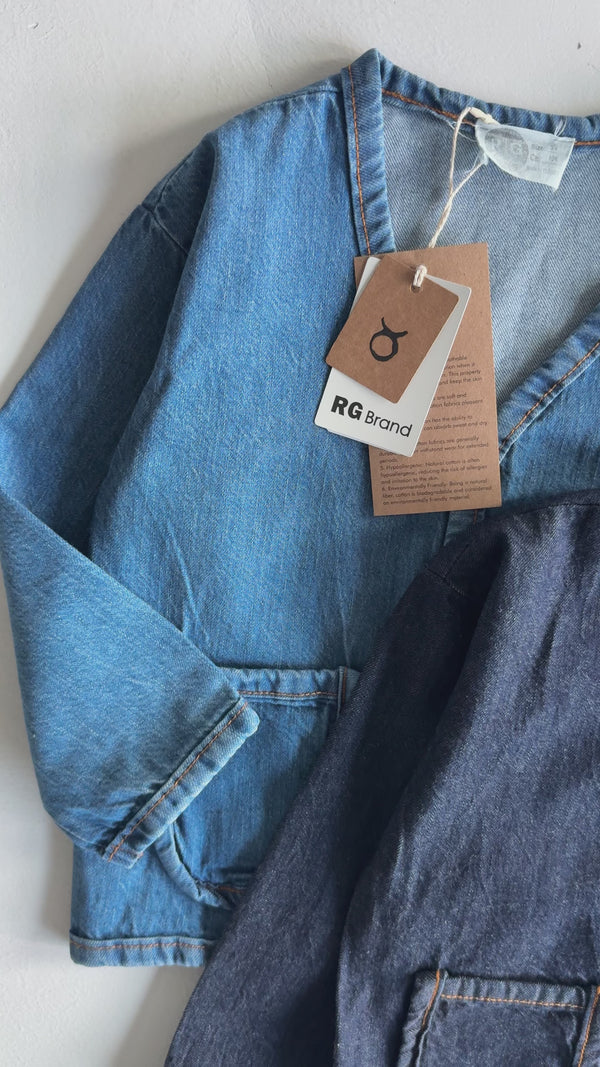 Oversize-Jeansjacke für Mädchen und Jungen | 3–9 Jahre | RG Brand | RG1621