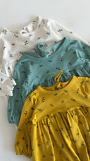 Детское платье и шапочка с натуральным принтом