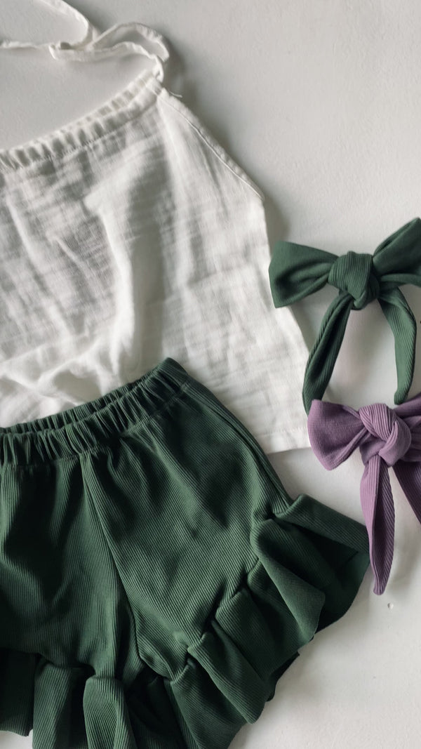 Girls' Summer Sleeveless Set | 3-9 Years | Muslin Blouse and Shorts | RG Brand | RG1610