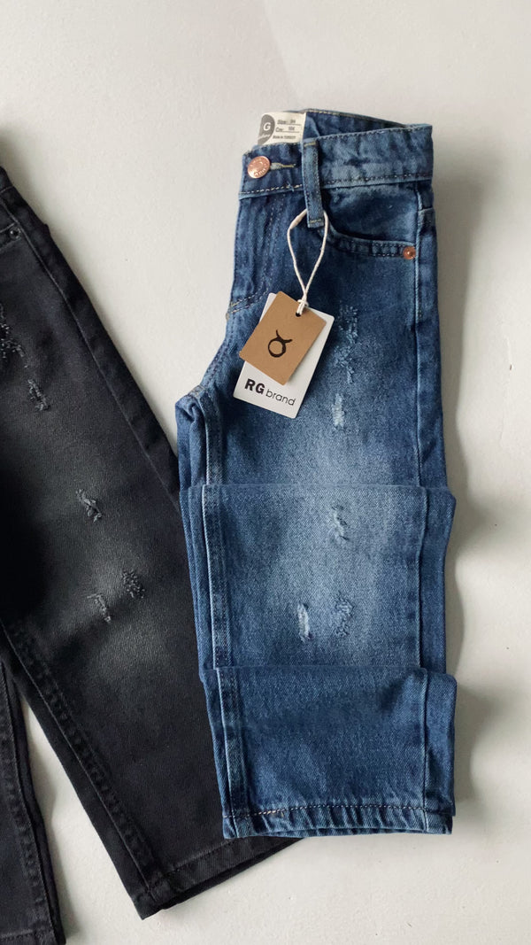 Kinderjeans mit weitem Bein | 100 % Baumwolle | Mädchen & Jungen | RG1593