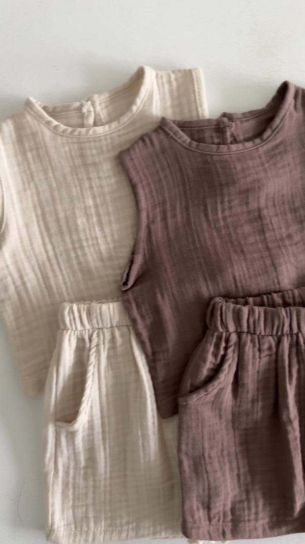 Katoenen mousseline baby shortpak | RG Brand | RG367