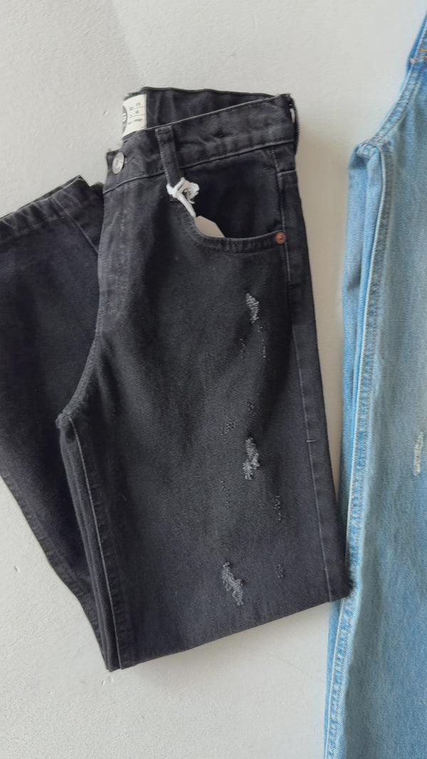 Weite Hose für Mädchen und Jungen | 9–15 Jahre | Blau, Schwarz und Grau | Bequeme Kinderhose | RG3399