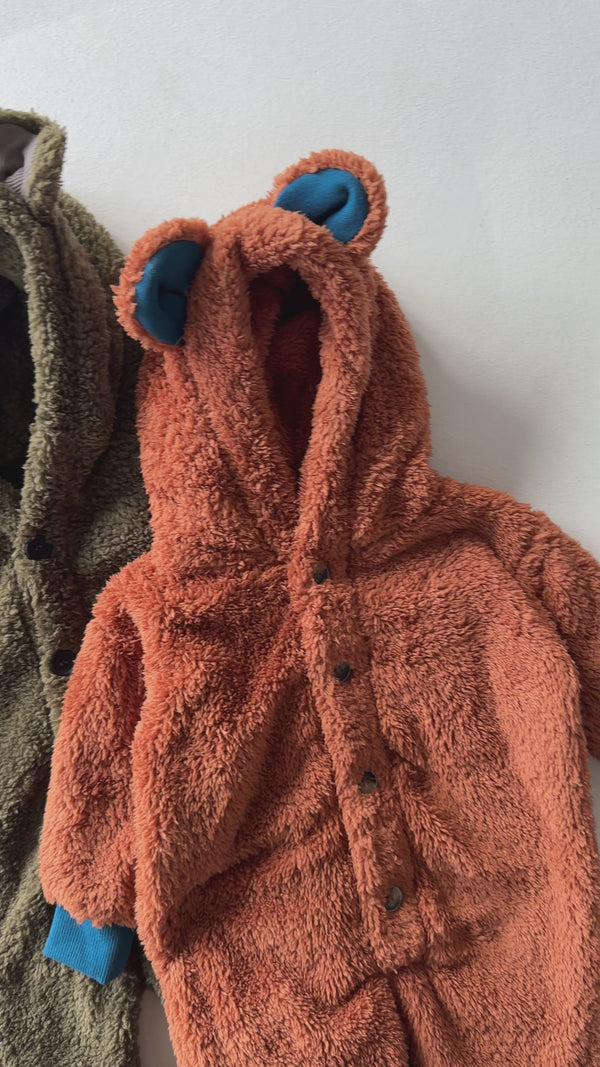 Winteroverall für Babys mit Kapuze und Öhrchen | 6 Monate–4 Jahre | RG Brand | RG257