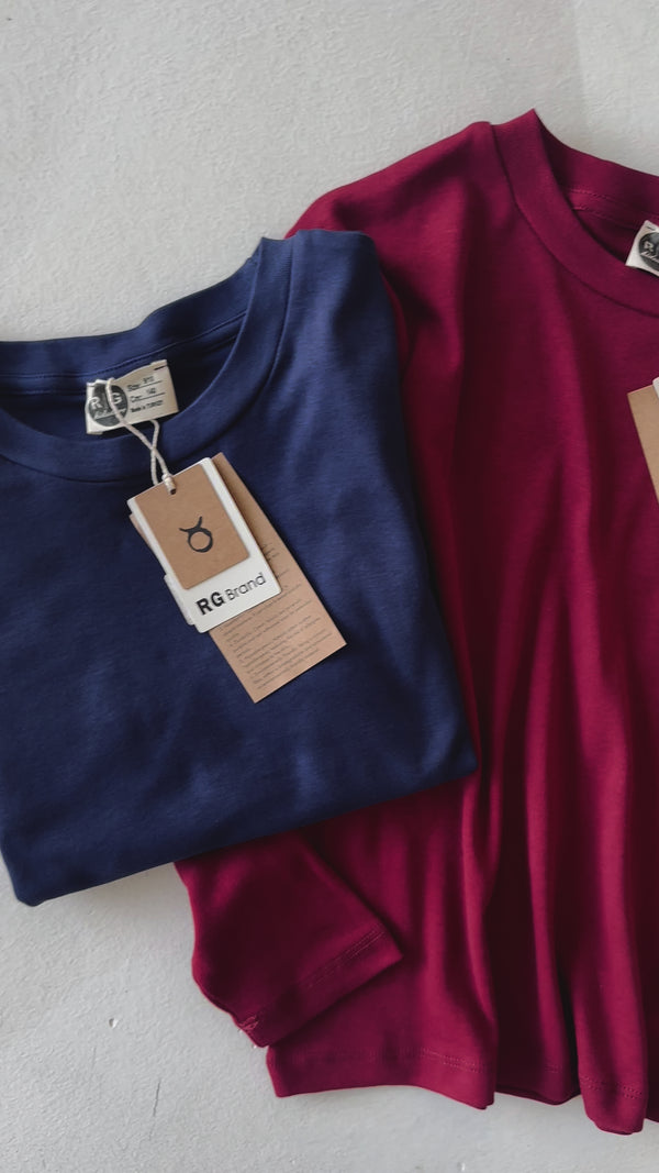 Genç Çocuk Basic Uzun Kollu Pamuk Tişört | Kız Ve Erkek | 9–15 Yaş | RG Brand | RG3701