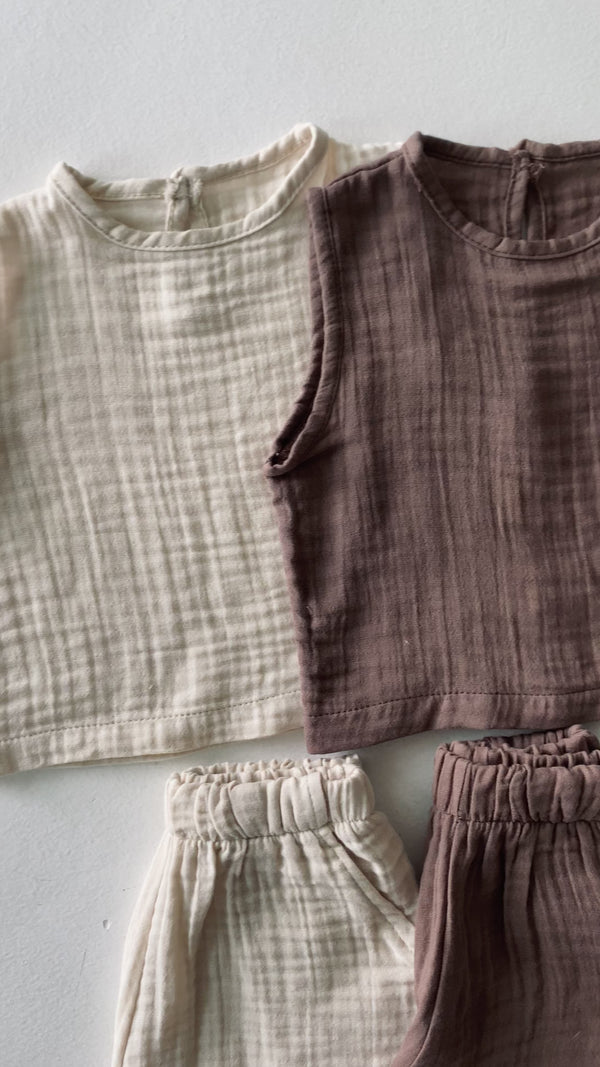 Katoenen mousseline baby shortpak | RG Brand | RG367