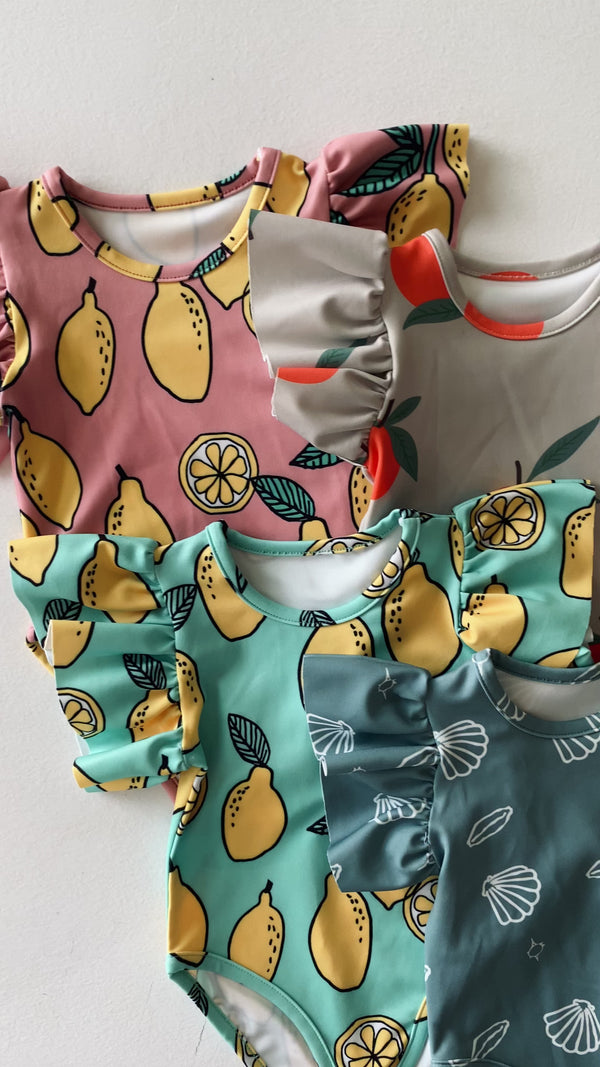 Kız Bebek Tam Likralı Çabuk Kuruyan Mayo Seti | RG Brand | 6 Ay–4 Yaş | RG281