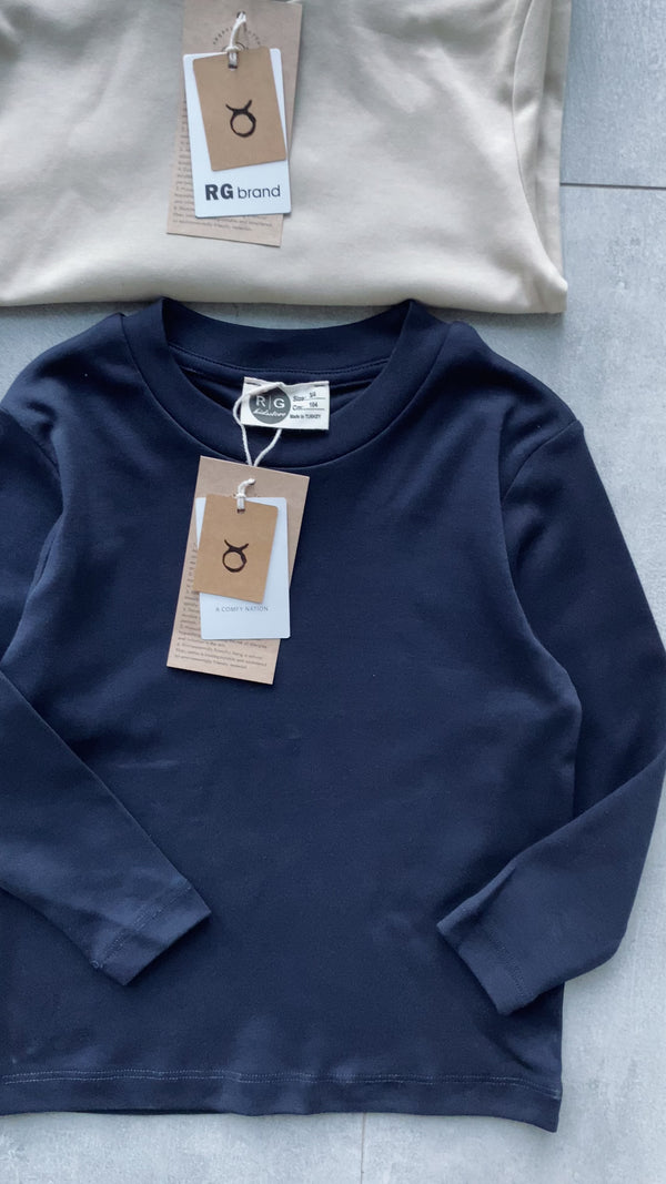 Genç Çocuk Basic Uzun Kollu Pamuk Tişört | Kız Ve Erkek | 9–15 Yaş | RG Brand | RG3701