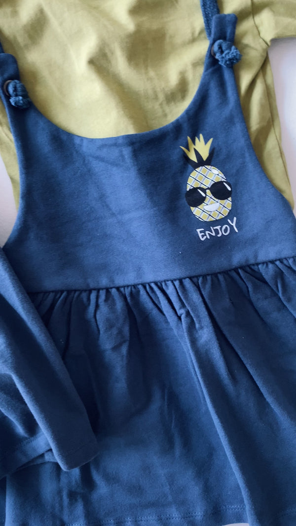 Mädchen-Latzkleid mit T-Shirt | RG Brand | 6 Monate–4 Jahre | RG165