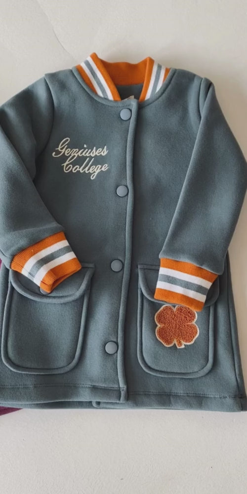 Collegejacke für Mädchen mit Druckknöpfen | 3–9 Jahre | RG Brand | RG1497