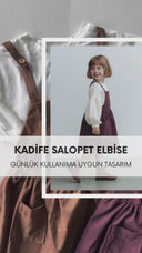 Kız Çocuk Kadife Salopet Elbise – Çift Cepli, Kışlık Günlük Tulum Elbise | RG1728