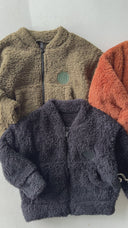 Baby-Unisex-Winter-Cardigan mit Reißverschluss und Taschen